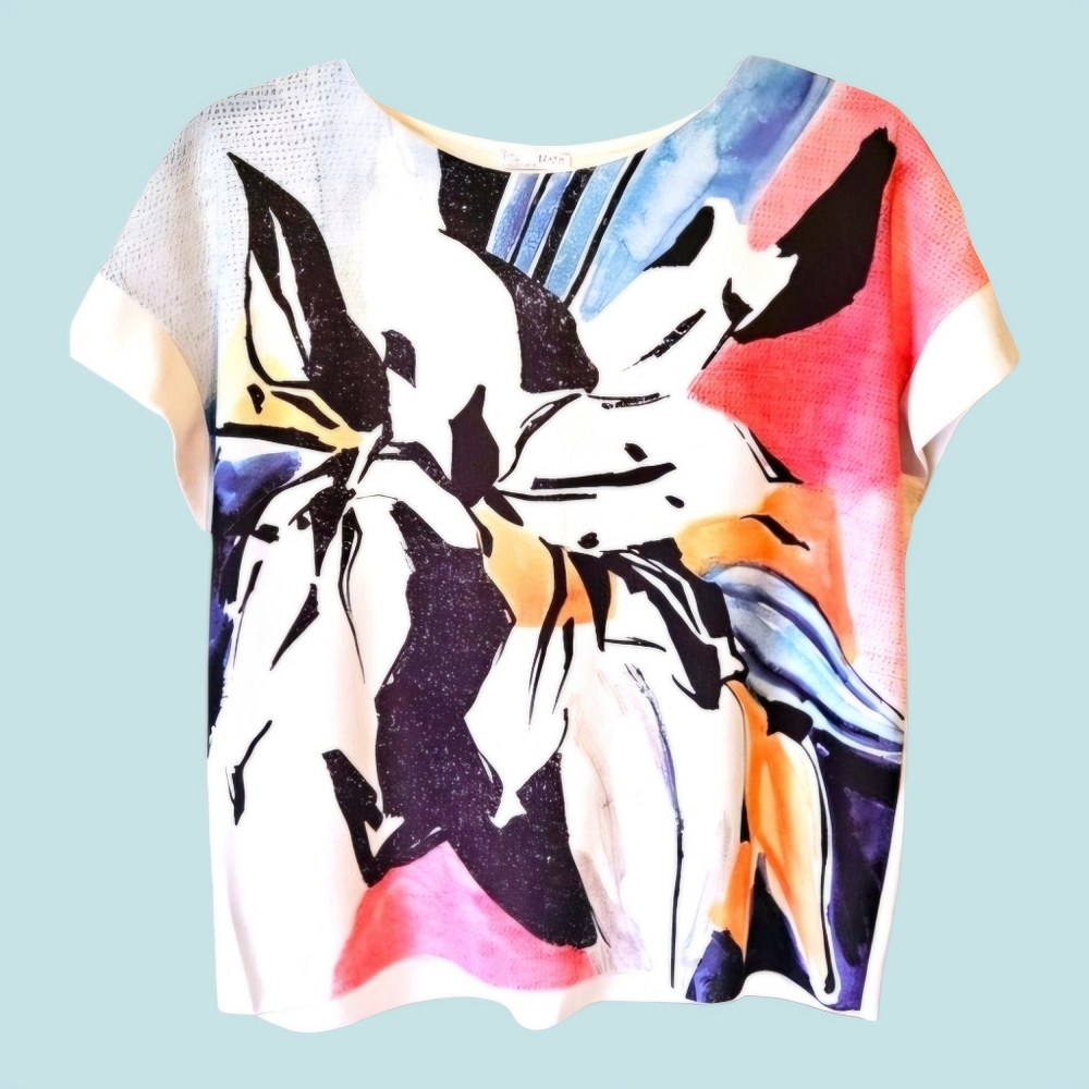 Zara Abstract Print Top